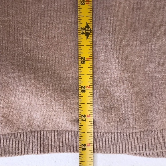 NWT Cozy Co by Cozy Casual V Neck Long Sleeve Sweater Heather Tan Small Medium - Picture 13 of 14